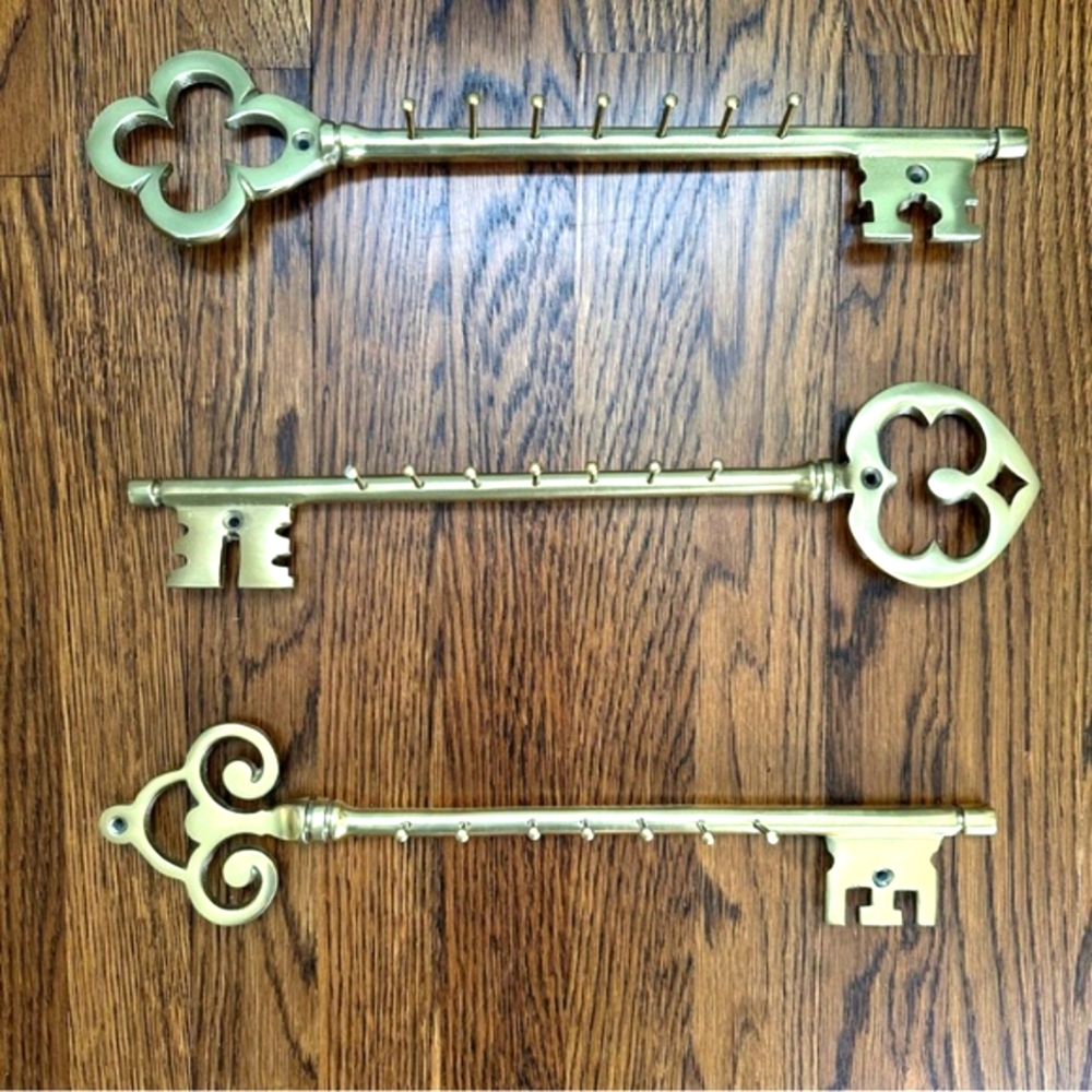 Pottery Barn Brass Key Wall Hooks